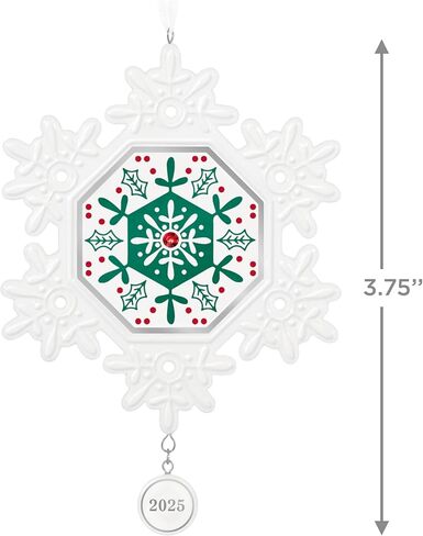 Hallmark Keepsake Christmas Ornament 2025, Snowflake 2025, Porcelain, Snowflake Gifts in Saudi Arabia