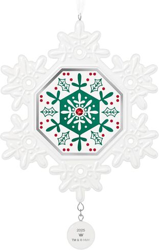 Hallmark Keepsake Christmas Ornament 2025, Snowflake 2025, Porcelain, Snowflake Gifts in Saudi Arabia