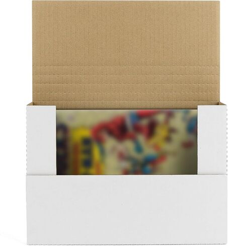 Mat Board Center, 25 Sets 12.5x12.5x1 inch Vinyl Record LP Shipping Mailer Boxes, Easy Fold Corrugated Cardboard Album Mailing Boxes Holds 1 to 3 12" Records, Brown in Saudi Arabia