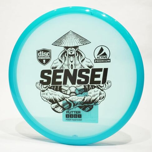 Discmania Active Sensei (Premium) Putter & Approach Golf Disc, Pick Weight/Color [Stamp & Exact Color May Vary] Blue 175-176 Grams in Kuwait