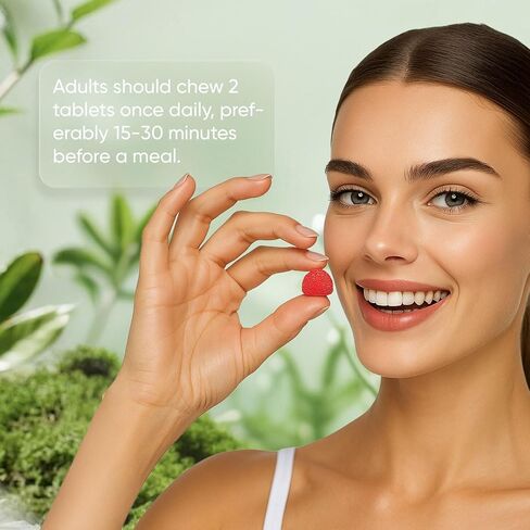 علكات DGL، مكمل مستخلص DGL 400 ملغ، مع مستخلص جذر عرق السوس، يدعم المعدة والأمعاء، ويحسن الهضم، بدون الغلوتين، نكهة التوت، 60 علكة (1) in Kuwait