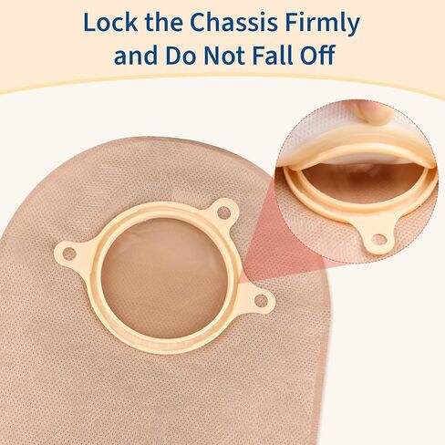 22 PCS Ostomy Supplies 2 Piece Colostomy Bags, Two Piece Drainable Ostomy Pouch with Hook-and-Loop Closure for Ileostomy Stoma Care, Cut-to-Fit (16 x Bags+6 x Barriers) in Kuwait
