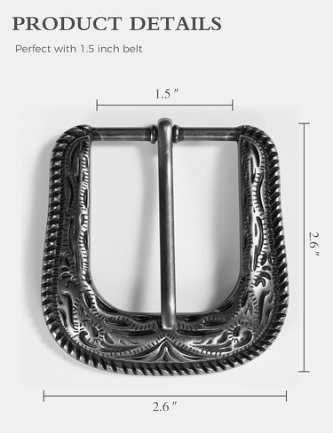 Western Belt Buckle for Men & Women - 1.5" Replacement Cowboy Buckle for Leather Belts in Saudi Arabia