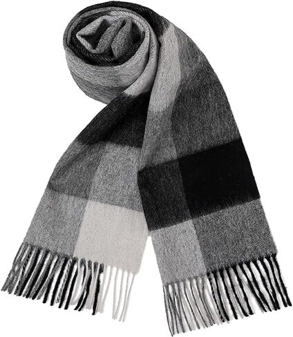 Cashmere Wool Scarf Soft Warm Thick Plaid Winter Scarf Unisex for Women and Men with Gift Box in Saudi Arabia