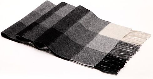 Cashmere Wool Scarf Soft Warm Thick Plaid Winter Scarf Unisex for Women and Men with Gift Box in Saudi Arabia