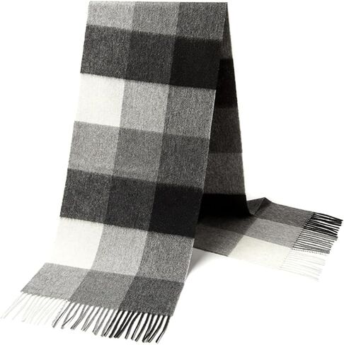 Cashmere Wool Scarf Soft Warm Thick Plaid Winter Scarf Unisex for Women and Men with Gift Box in Saudi Arabia