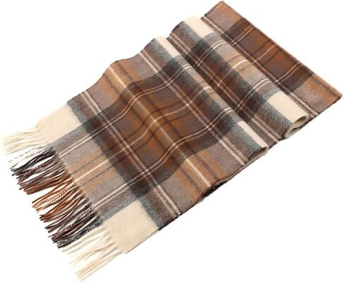 Cashmere Wool Scarf Soft Warm Thick Plaid Winter Scarf Unisex for Women and Men with Gift Box in Saudi Arabia