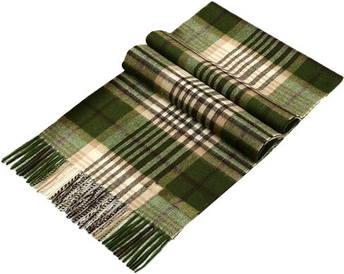 Cashmere Wool Scarf Soft Warm Thick Plaid Winter Scarf Unisex for Women and Men with Gift Box in Saudi Arabia