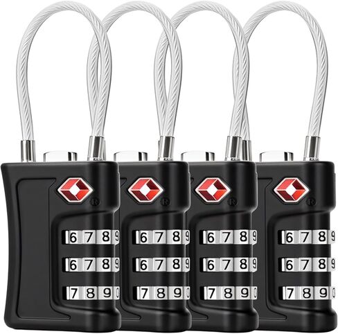TSA Locks for Luggage, 3 Digit Combination, Suitcase Locks TSA Approved, Easy Read Dials, Luggage Locks for Suitcase, Toolbox, Backpack, Bag, Gym Locker in Saudi Arabia