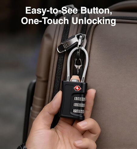 TSA Locks for Luggage, 3 Digit Combination, Suitcase Locks TSA Approved, Easy Read Dials, Luggage Locks for Suitcase, Toolbox, Backpack, Bag, Gym Locker in Saudi Arabia