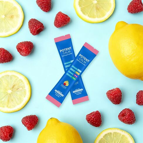 مشروب الكورتيزول القوي من بوتنت كالم، مسحوق جليسينات المغنيسيوم، إل-ثيانين، أشواغاندا، فيتامين د، بدون سكر، مسحوق إلكتروليتات عصير الليمون والتوت - 30 حصة in Kuwait