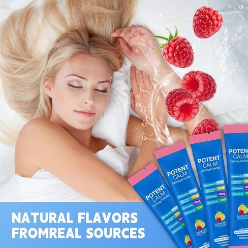 مشروب الكورتيزول القوي من بوتنت كالم، مسحوق جليسينات المغنيسيوم، إل-ثيانين، أشواغاندا، فيتامين د، بدون سكر، مسحوق إلكتروليتات عصير الليمون والتوت - 30 حصة in Kuwait