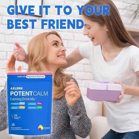 مشروب الكورتيزول القوي من بوتنت كالم، مسحوق جليسينات المغنيسيوم، إل-ثيانين، أشواغاندا، فيتامين د، بدون سكر، مسحوق إلكتروليتات عصير الليمون والتوت - 30 حصة in Kuwait