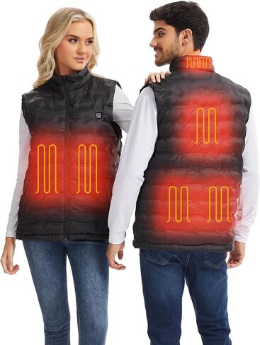 Heated Vest, Electric Smart Warming Heated Jackets Clothing Vest, Unisex Winter Hooded Heated Vests Outerwear in Saudi Arabia