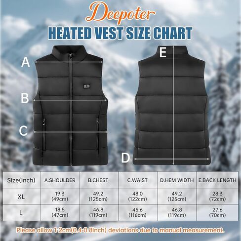 Heated Vest for Men, 7.4V Heated Jacket with 8 Heating Zones, 3 level Temperature Control with 10000mAh Battery in Saudi Arabia