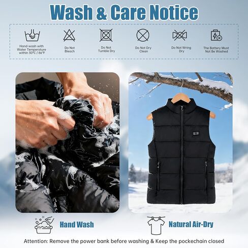 Heated Vest for Men, 7.4V Heated Jacket with 8 Heating Zones, 3 level Temperature Control with 10000mAh Battery in Saudi Arabia