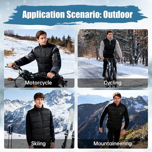 Heated Vest for Men, 7.4V Heated Jacket with 8 Heating Zones, 3 level Temperature Control with 10000mAh Battery in Saudi Arabia