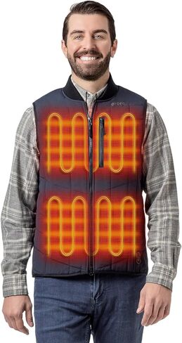 ORORO Men's Dual Control Heated Vest with 5 Heat Zones, Heated Bomber Vest with Battery in Saudi Arabia