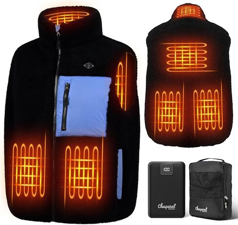 Heated Vest for Men, Soft Fleece Heated Vest with Battery Pack Included, 7.4V 16000mAh Rechargeable Electric Vest in Saudi Arabia