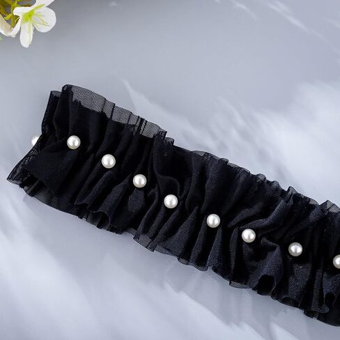 Florry Bride Wedding Garter Pearl Lace Bridal Garters for Women in Saudi Arabia