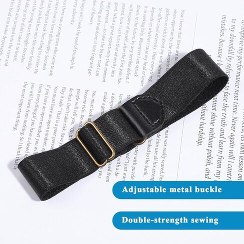 2Pcs Black Elastic Adjustable Sleeve Garters, Anti-Slip Arm Bands Stretchy Shirt Long Sleeve Holders Armband Christmas Gifts for Men Women in Kuwait