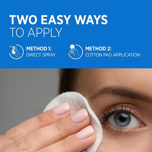 Stye Eye Treatment Relief Spray - Hypochlorous Acid Mist for Itchy, Dryness Eyelids & Makeup Removal - Eyelash, Eyelid Cleanser & Around Eye Wash Care with Natural Ingredients, Cotton Pads, Kids Safe in Saudi Arabia