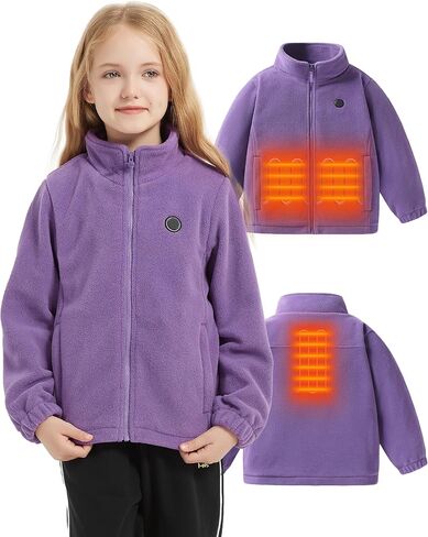 HEWINZE Kids Heated Jacket,Fleece Jacket for Kids, Electric Heating Warming Jacket with 5V Battery Pack. in Saudi Arabia