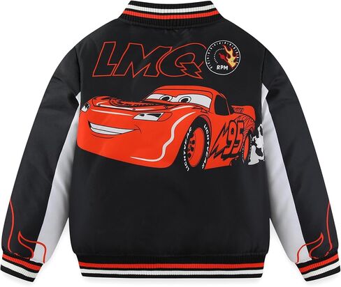 Disney Lightning McQueen Boys Zip Up Letterman Varsity Bomber Jacket for Big Kids in Saudi Arabia