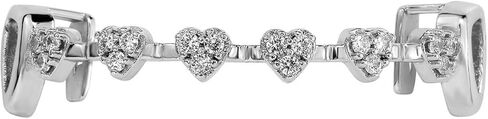 Hip Hop Gold Plated Silver Plated Micro Set Heart Full Diamond Teeth Jewelry for Daily Streetwear Rap Accessories Party Club Wear Men Women in Saudi Arabia