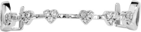 Hip Hop Gold Plated Silver Plated Micro Set Heart Full Diamond Teeth Jewelry for Daily Streetwear Rap Accessories Party Club Wear Men Women in Saudi Arabia