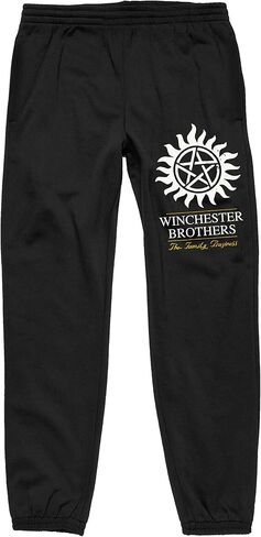 بنطال الركض ذو الرسومات السوداء للرجال من شركة Supernatural Winchester Brothers The Family Business in Kuwait