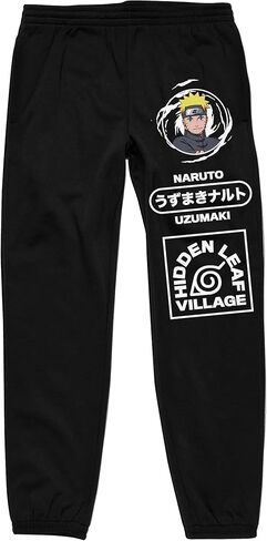 Naruto Shippuden Hidden Leaf Village Men's Black Jogger Pants in Saudi Arabia