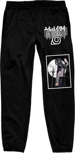 Bioworld Naruto Shippuden Akatsuki Kanji Men's Black Graphic Jogger Pants in Saudi Arabia