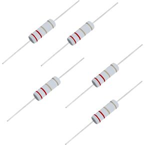 Aopin 15 Ohm Metal Oxide Film Resistor, ±5% Tolerance High-Accuracy 5 Watt Resistor for Electronic Circuit, Alternative Resistance for DIY Projects & Experiments 20 Pcs