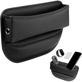 Storage Box for Car Seats,Car Seat Gap Filler Organizer, Car Storage Box Center Console Front Seats Side Pocket Car Seat Leather Pouch Container Case Pocket Bag for Sundries, Cell Phones Keys, Coin