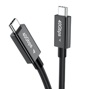 Thunderbolt 3 Cable 4ft (USB Type-C), Support 40Gbps Data Transfer, 5k 4K Video, Awnuwuy USB C to USB C TB3 Compatible with USB-C Docking Station/SSD/Monitor, External eGPU/Hard Drive, MacBook Pro Mac