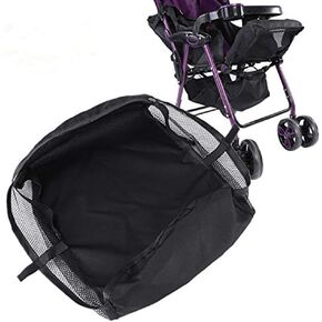 Yosoo Stroller Bottom Storage Bag, 2PCS Installable Baby Car Buggy Pushchair Basket Shopping Case Organizer with Magic Sticker and Buttons, A Stable Firm Place for Placing Kid's Supplies