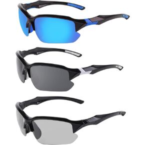 MALIDAK Polarized Sunglasses Men, Cycling Sun Glasses for Men Womens Youth, UV400 Protection Sports Sunglasses for Baseball