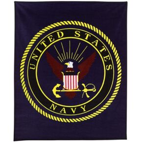 Military Insignia Fleece Blankets - 50'' X 60''