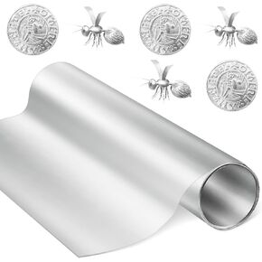 Yaocom Aluminum Metal Crafts DIY Foil Roll 0.05 mm Thick x 12 Inches x 20 Feet for Art Project Aluminum Flashing Roll Wide Silver Sheet Metal Roll Multipurpose Metal Sheets