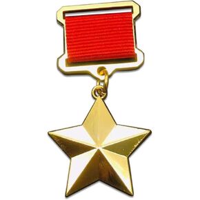 wootall Soviet Union Socialist Labor Hero Medal CCCP Russia Labor Gold Star Medal-WW2 USA USSR Military Badge Medal Collection Souvenir Lapel Pins Copy Soviet Hero