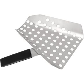 Popcorn Speed Scoop - 304 Stainless Steel Food Grade Filter Spoon with Holes, Removes Unpopped Kernels, Ergonomic Single Handle French Fry Scoop for Kitchen, Popcorn Machine