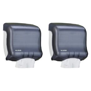 San Jamar UltraFold Towel Dispenser, Black, 11.5" x 11.5" x 6"