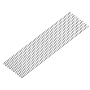 TOPPROS 200mm x 5mm，7.88" x 3/16"- 304 Stainless SteelSolid Round Bar Lathe bar Stock -Pack of 10