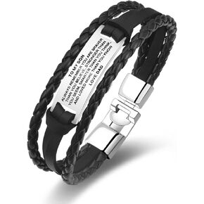 BBOTEN 2024 Graduation Gifts for Him, College Graduate High School Class Of 2024 Gift, Senior 2024 Graduation Gift Stainless Steel Handsome Graduation Bracelets for Him