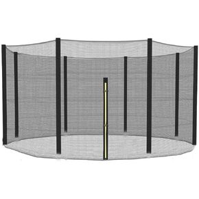 Trampoline 10FT 12FT 14FT Replacement Safety Enclousure Net for 6/8 Straight Poles Round Frame Trampolines (Net Only)