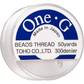 TOHO One-G Beading Thread, 50 Yard Bobbin (White)