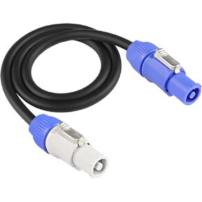 XMSJSIY PowerCon Power Cable AC PowerCon Input to PowerCon Output 12AWG 3 Pin Power Extension Cable for LED Screen Beam Moving Head Light, Stage Light Power,Audio Video Equipment and More-1M/3FT