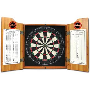 Budweiser Wood Dart Cabinet Set