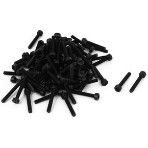 uxcell M3x20mm Screw Cap Point Hex Socket Screws Bolts 100Pcs